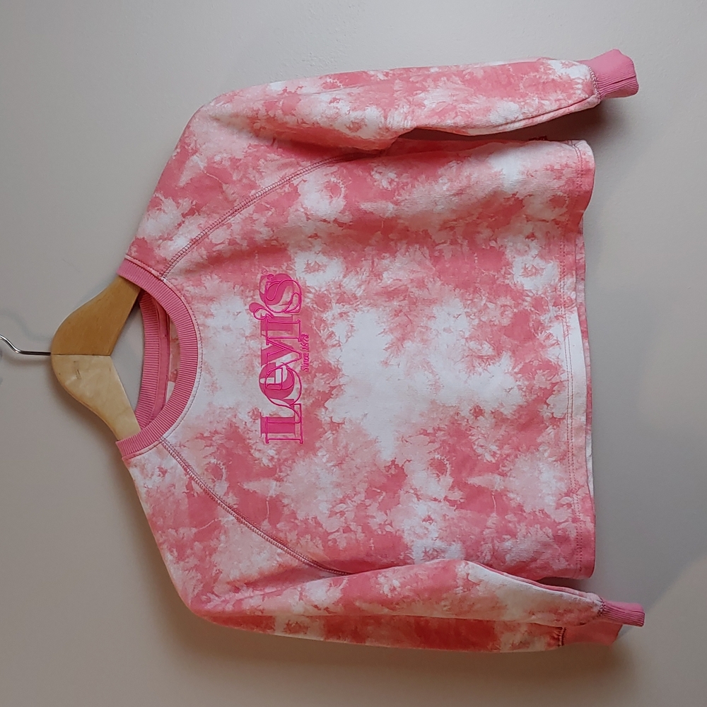 Levi's Girl's Tie Dye Cropped Sweatshirt